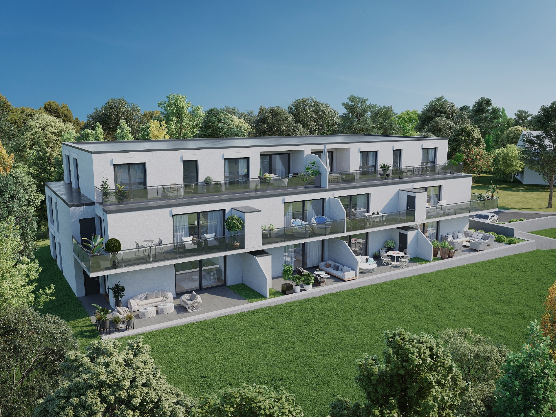Außenansicht der Frankenresidenz Entensee